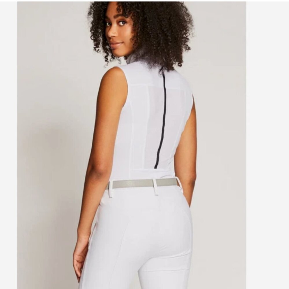 ASMAR EQUESTRIAN White Sleeveless Show Shirt Large